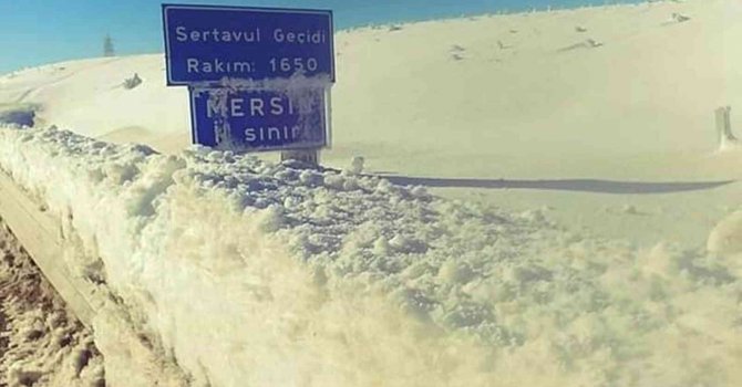 Mut Sertavul Geçidi’nde zincirsiz araç geçişine izin yok