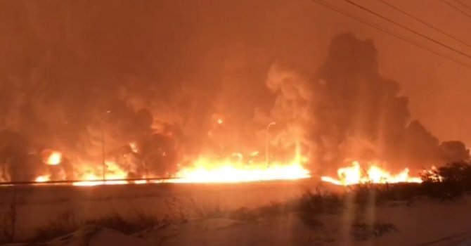 Petrol boru hattındaki yangın büyük ölçüde kontrol altına alındı