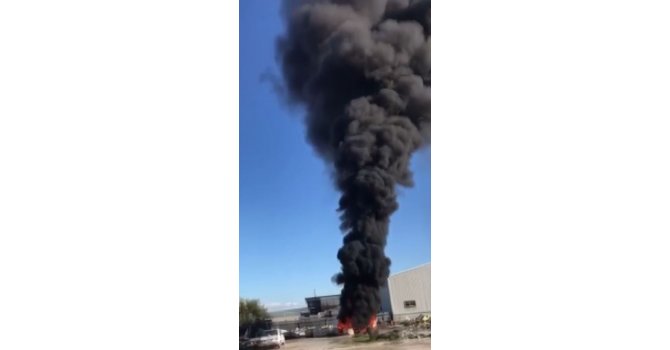 Antalya’da hurdalık yangını