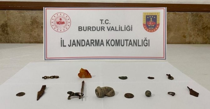 Burdur’da tarihi eser operasyonu