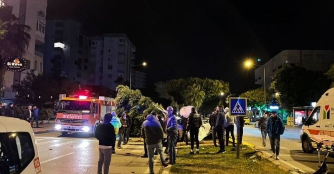 Aracın ağacı biçtiği kazada genç sürücü hayatını kaybetti