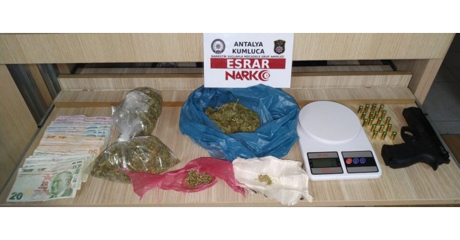 Antalya’da 310 gram esrar maddesi ele geçirildi