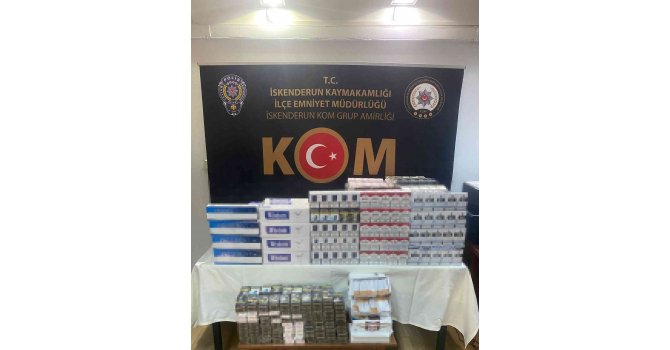 İskenderun’da gümrük kaçağı sigara ve makaron operasyonu