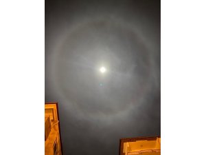 Elbistan, nadir görülen ‘Ay halesi’ne tanıklık etti