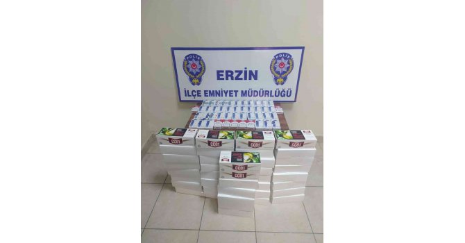 Erzin’de 8 bin kaçak makaron ele geçirildi