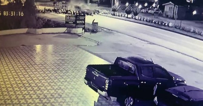 Hatay’da 58 hayvanın telef olduğu kaza kamerada