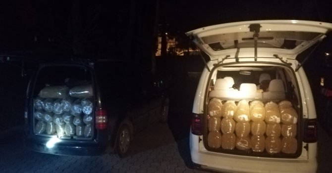 Osmaniye’de 710 kilo kıyılmış tütün ele geçirildi