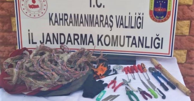 Kahramanmaraş’ta kablo hırsızları yakalandı