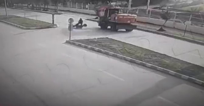 Motosiklet sürücüsünün feci ölümü