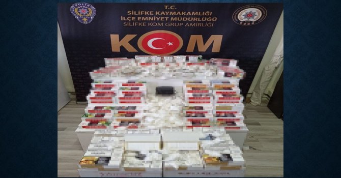 Mersin’de 37 bin adet sahte bandrollü makaron ele geçirildi