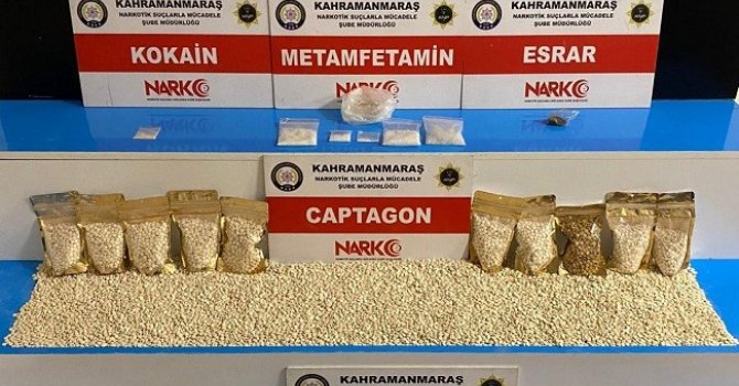 Kahramanmaraş’ta 43 bin adet uyuşturucu hap ele geçirildi