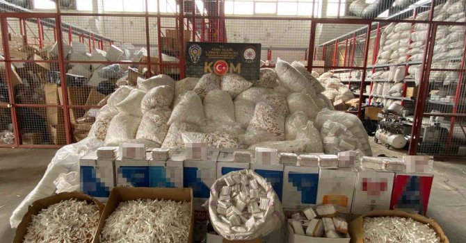 Adana’da 23 milyon 740 bin adet kaçak makaron ele geçirildi