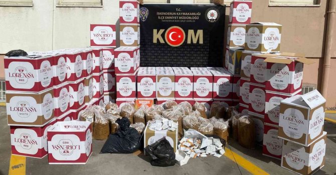 Hatay’da 710 bin adet gümrük kaçağı makaron ele geçirildi