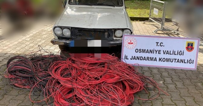 Osmaniye’de enerji kablolarını çalan şüpheli yakalandı