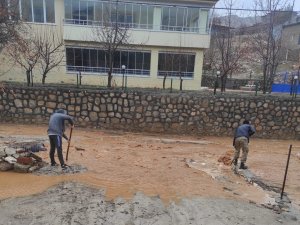 Taşan dere evleri su altında bıraktı