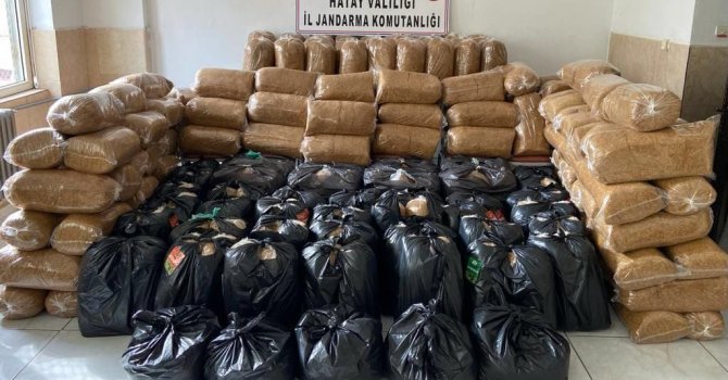 Hatay’da piyasa değeri 241 bin 650 TL olan kaçak tütün ele geçirildi
