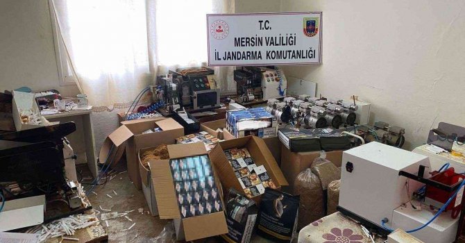 Mersin’de kaçak sigara imalathanesine operasyon: 4 gözaltı