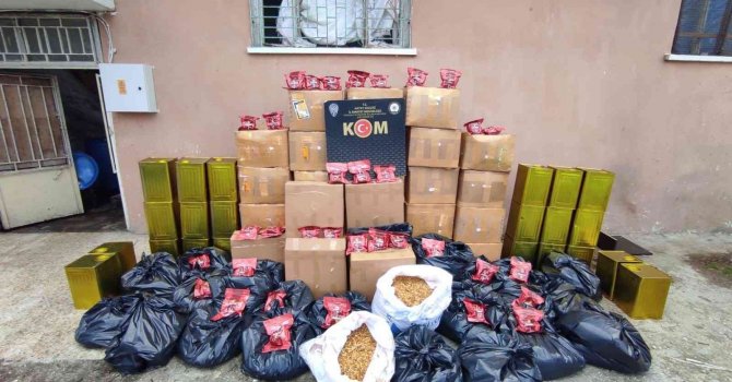 Hatay’da 1 ton kaçak nargile tütünü ele geçirildi