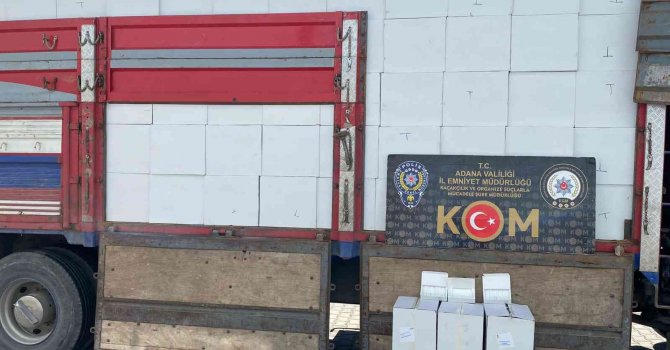 Adana’da 9 milyon 430 bin adet kaçak makaron ele geçirildi