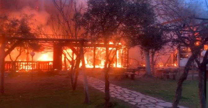 Olimpos’ta pansiyon yangını korkuttu