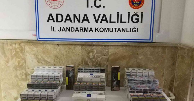 Adana’da 280 bin lira değerinde kaçak makaron ele geçirildi