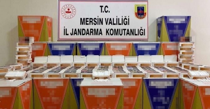 Mersin’de bin makaron ve 40 kilo tütün ele geçirildi