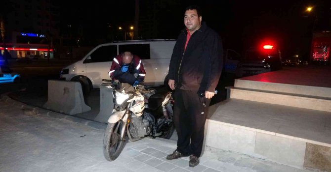 Çalınan motosiklet 1 buçuk saat sonra sahibine teslim edildi