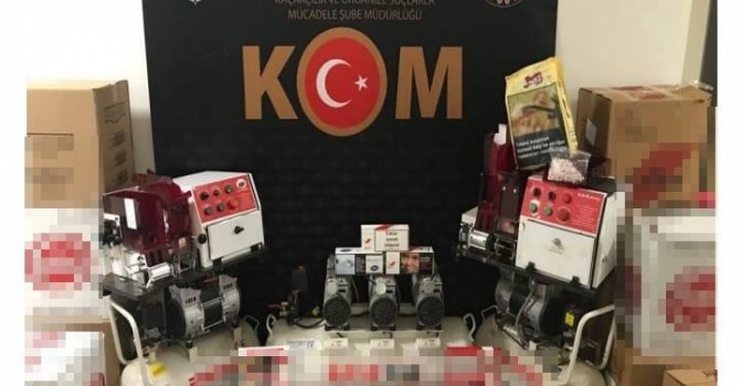 Antalya’da içi tütün dolu 33 bin makaron ele geçirildi