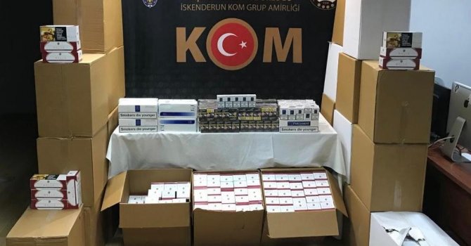 Hatay’da kaçak makaron ve sigara operasyonu