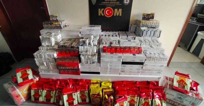 Hatay’da kaçak sigara ve çay operasyonu