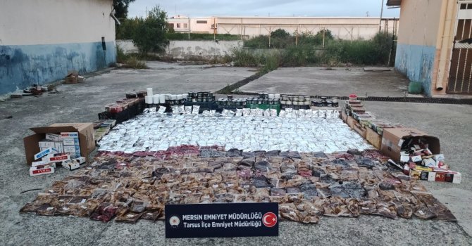 Mersin’de 435 kilogram gümrük kaçağı nargile tütünü ele geçirildi