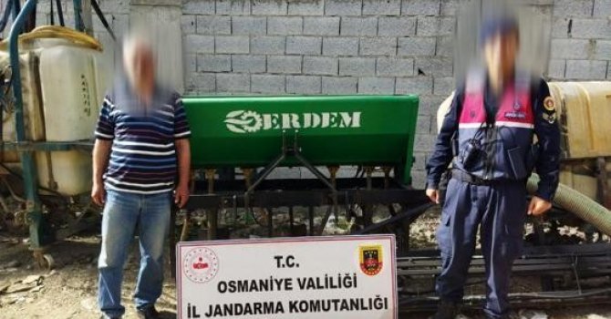Çalınan tarım aleti bulunup sahibine teslim edildi