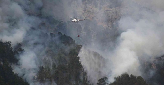 Alanya’daki orman yangını kısmen kontrol altına alındı