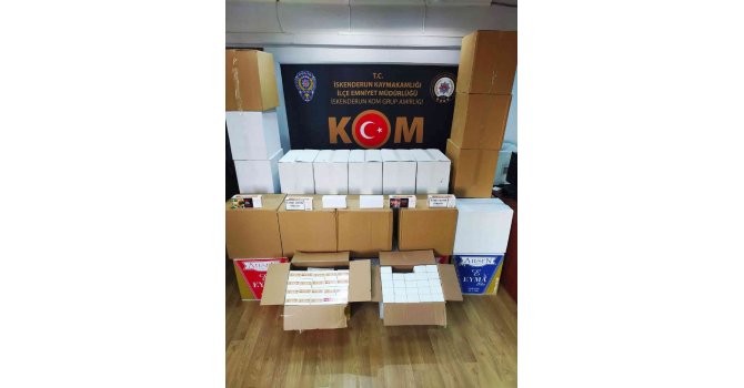 Hatay’da 270 bin adet kaçak makaron ele geçirildi