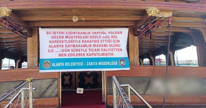 Alanya’da çığırtkanlık ve hanutçuluk yapan 5 işyeri mühürlendi