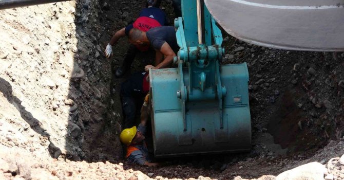 Osmaniye’de göçük altında kalan işçi yaralandı