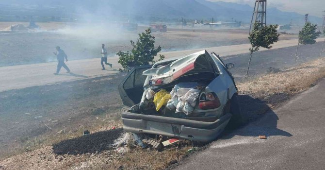 Hatay’da saman yangını zincirlemeye kazaya neden oldu: 10 yaralı