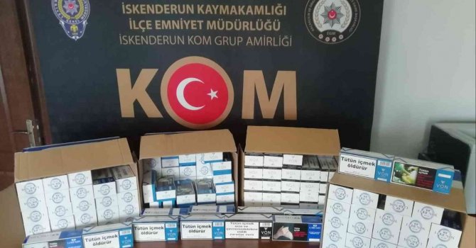 Dörtyol ve Payas’ta kaçak makaron operasyonu