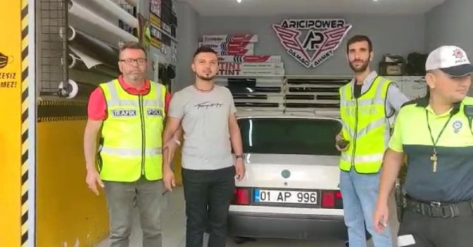 Emniyet ek binası önünde drift atan sürücüye ağır ceza