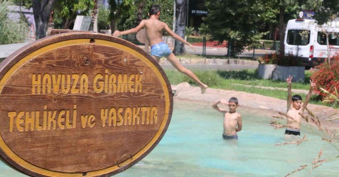 Antalya’da çocukların sus havuzunda tehlikeli serinliği