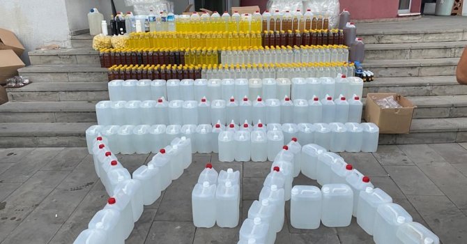 Adana’da 275 litre sahte içki ele geçirildi