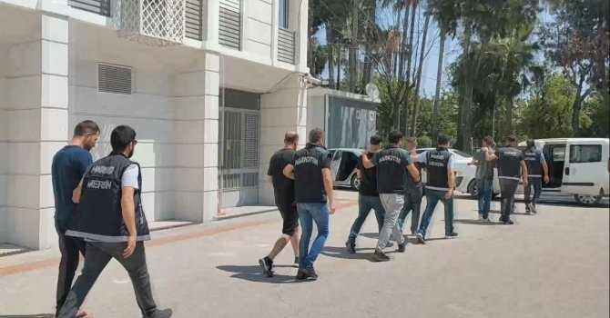 Mersin’de uyuşturucu operasyonu; 10 ’torbacı’ yakalandı
