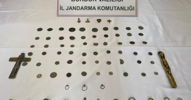 Burdur’da 78 adet tarihi eser ele geçirildi