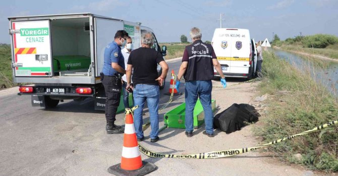 Sulama kanalında kimliksiz erkek cesedi bulundu