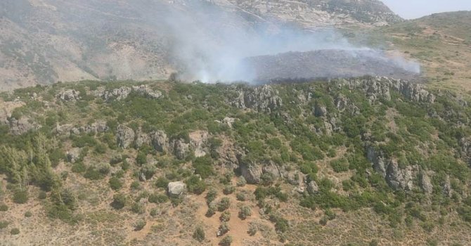 Hatay’da makilik alanda yangın çıktı