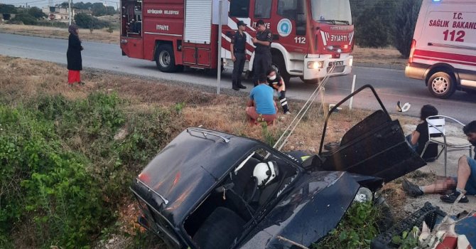 Antalya’da otomobil şarampole yuvarlandı: 5 yaralı