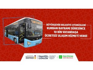 Kahramanmaraş’ta otobüsler bayramda 10 bin yolcuyu ücretsiz taşıdı