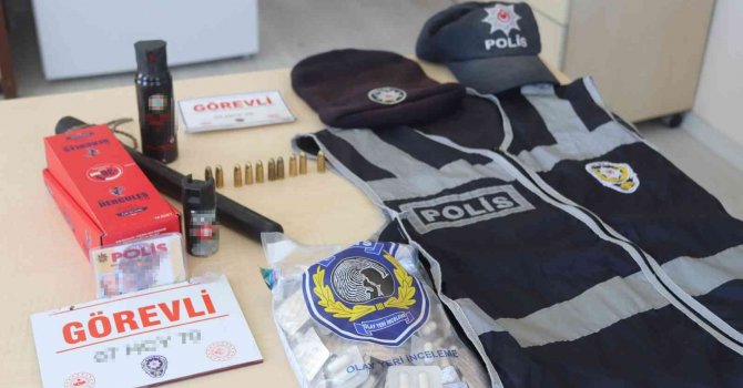 Sahte polis, gerçek polise yakalandı