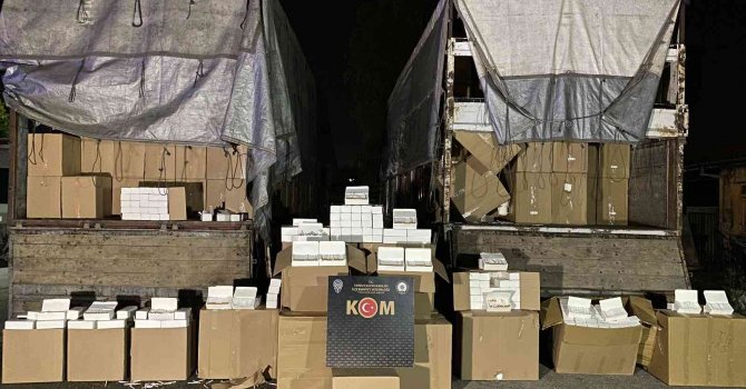 Mersin’de 16 milyon adet boş makaron ele geçirildi