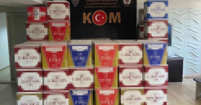 Hatay’da 640 bin adet makaron ele geçirildi